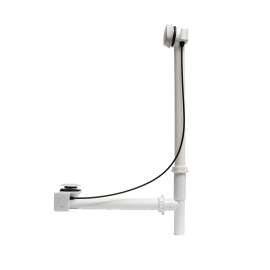 Rotary Turn Cable-Operated Waste and Overflow, 33 in. Cable, Complete Kit in White