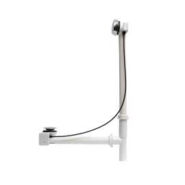 Rotary Turn Cable-Operated Waste and Overflow, 33 in. Cable, Complete Kit in Chrome