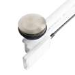 Push Button Cable-Operated Waste and Overflow with Flexible Neck, 33 in. Cable, Complete Kit in Brushed Nickel