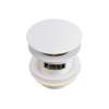 Bathtub Pop-Up Metal Drain in White