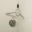 Manhattan Corner Shelf with Glass in Brushed Chrome