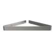 Manhattan Corner Shelf with Glass in Brushed Chrome