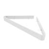 Manhattan Corner Shelf with Glass in Glossy White