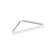 Manhattan Corner Shelf with Glass in Glossy White