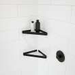 Manhattan Corner Shelf with Glass in Matte Black