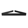 Manhattan Corner Shelf with Glass in Matte Black