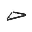 Manhattan Corner Shelf with Glass in Matte Black