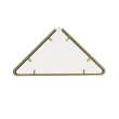 Manhattan Corner Shelf with Glass in Brushed Gold
