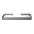 Manhattan Rectangular Shelf with Glass in Brushed Chrome