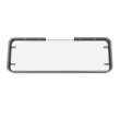 Manhattan Rectangular Shelf with Glass in Brushed Chrome