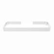 Manhattan Rectangular Shelf with Glass in Glossy White