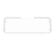 Manhattan Rectangular Shelf with Glass in Glossy White