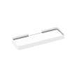 Manhattan Rectangular Shelf with Glass in Glossy White