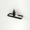 Manhattan Rectangular Shelf with Glass in Matte Black