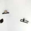 Manhattan Rectangular Shelf with Glass in Matte Black