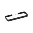 Manhattan Rectangular Shelf with Glass in Matte Black