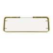 Manhattan Rectangular Shelf with Glass in Brushed Gold