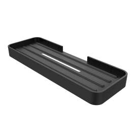 Manhattan Rectangular Shelf with Soap Tray in Matte Black