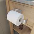 Manhattan Toilet Paper Holder in Brushed Chrome