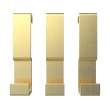 Manhattan Small Hooks - Pack of 3 in Brushed Gold