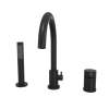 Keros Deckmounted Tub Faucet with Handshower in Black