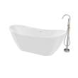 Linosa Freestanding Tub Faucet with Handshower in Brushed Nickel