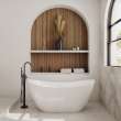 Linosa Freestanding Tub Faucet with Handshower in Black