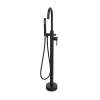 Linosa Freestanding Tub Faucet with Handshower in Black