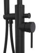 Linosa Freestanding Tub Faucet with Handshower in Black