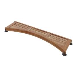 Curved Teak Shower Seat 60 in. in Teak