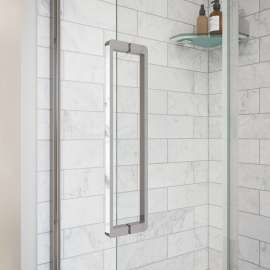 Specialty Handle for Uptown Pivot and Slider in Chrome and White Marble