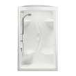 Stamina 48-I 51 x 36 Acrylic Alcove Center Drain One-Piece Shower in White