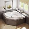 Nancy 54 x 54 Acrylic Drop-in Center Drain Combined Hydrosens & Aerosens Bathtub in White