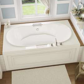 Antigua 7242 Acrylic Drop-in Center Drain Bathtub in White