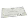 Antigua 72 x 42 Acrylic Drop-in Center Drain Combined Hydrosens & Aerosens Bathtub in White