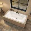 Optik 7236 Acrylic Undermount Center Drain Aerofeel Bathtub in White