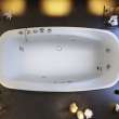 Eterne 7242 Acrylic Drop-in Center Drain Bathtub in White