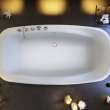 Eterne 7242 Acrylic Drop-in Center Drain Combined Hydromax & Aerofeel Bathtub in White