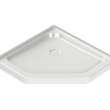 Neo-Angle Base 38 3 in. 38 x 38 Acrylic Corner Left or Right Shower Base with Corner Drain in White