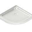 Neo-Round Base 40 3 in. 40 x 40 Acrylic Corner Left or Right Shower Base with Corner Drain in White