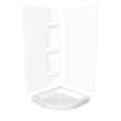 Neo-Round Base 40 3 in. 40 x 40 Acrylic Corner Left or Right Shower Base with Corner Drain in White