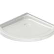 Round Base 36 3 in. 36 x 36 Acrylic Corner Left or Right Shower Base with Corner Drain in White