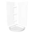 Round Base 36 3 in. 36 x 36 Acrylic Corner Left or Right Shower Base with Corner Drain in White