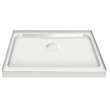 Square Base 36 3 in. 36 x 36 Acrylic Alcove Shower Base with Back Center Drain in White