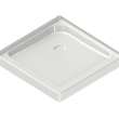 Square Base 36 3 in. 36 x 36 Acrylic Corner Left or Right Shower Base with Corner Drain in White