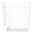 Rectangular Base 4832 3 in. Acrylic Alcove Shower Base with Center Drain in White