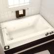 Pose 7242 Acrylic Drop-in End Drain Whirlpool Bathtub in White