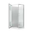 Himalaya 38 x 38 Polystyrene Center Drain Shower Kit in White with Design 47 glass in Chrome