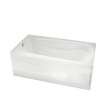 Tenderness 6032 Acrylic Alcove Right-Hand Drain Aeroeffect Bathtub in White