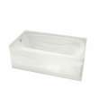 Tenderness 7236 Acrylic Alcove Left-Hand Drain Bathtub in White